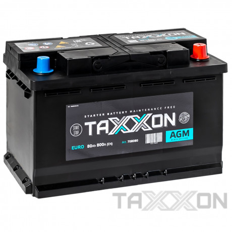 Аккумулятор TAXXON AGM EURO 80ah R+